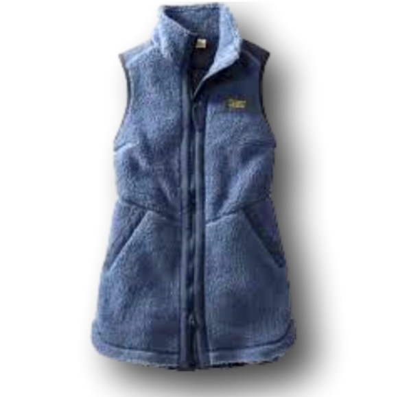 L.L. Bean Jackets & Blazers - Women's Bean's Sherpa Fleece Long Tall Vest Vintage Indigo/Blue size L